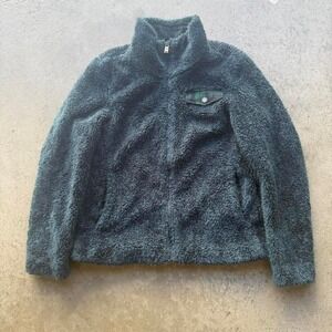 2000s Pendleton Women's Plaid Lined Sherpa Deep Pile Full Zip Pocket Jacket